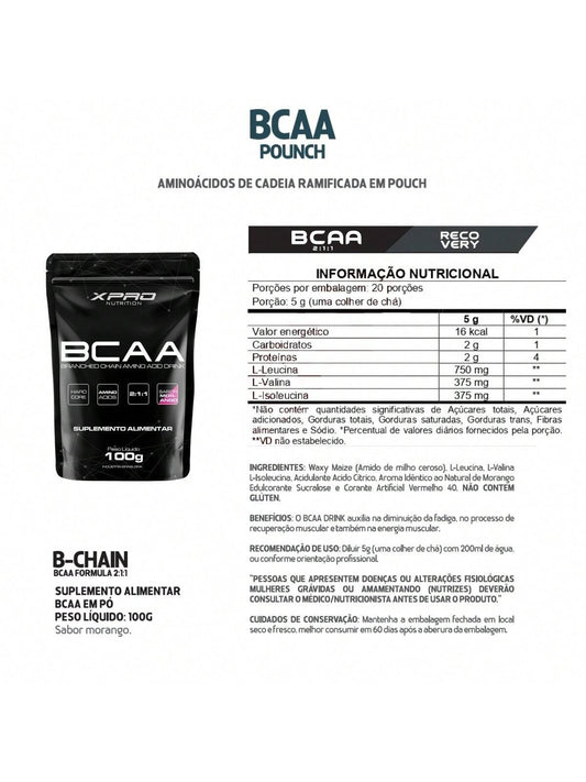 BCAA 100G MORANGO REFIL XPRO