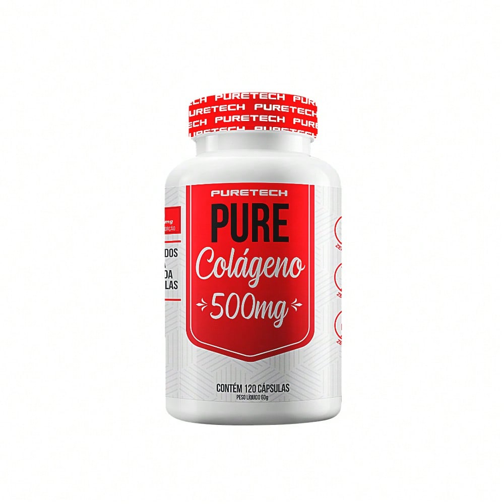Colágeno Hidrolisado 120 Cápsulas - Suporte para Pele e Articulações | Puretech