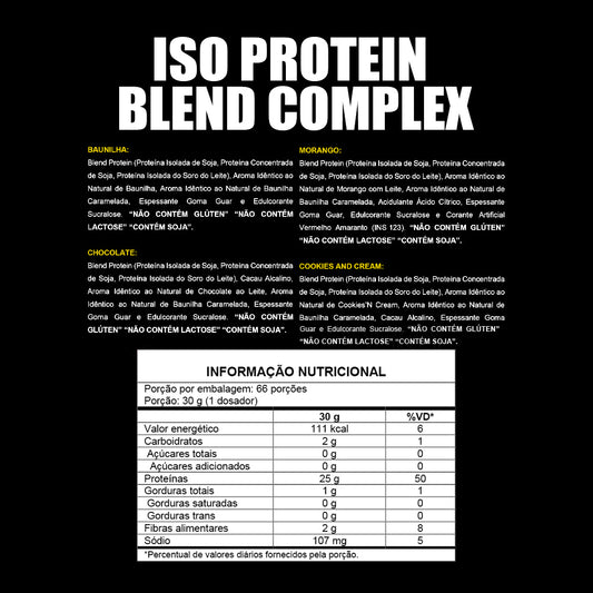 ISO PROTEIN BLEND COMPLEX 2 KG BAUNILHA XPRO - LINHA AMARELA