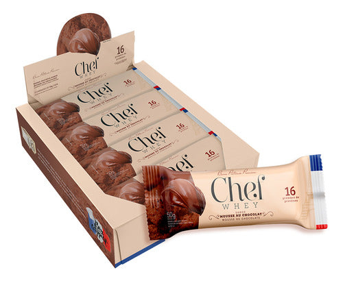 Barra de Proteína Chef Whey (Caixa 12un) - Mousse de Chocolate