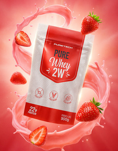 WHEY PURE 2W PURETECH 900G MORANGO REFIL