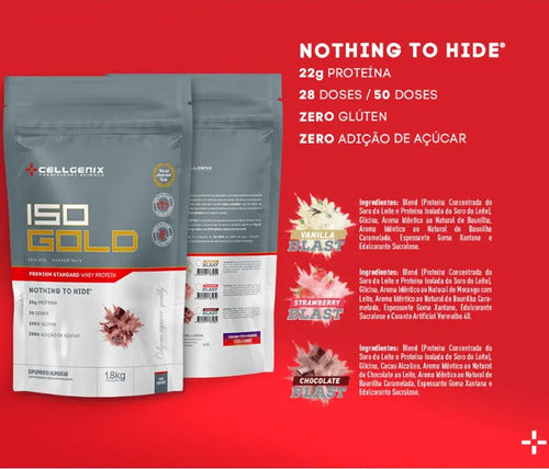 ISO GOLD 1,8kG REFIL BAUNILHA CELLGENIX