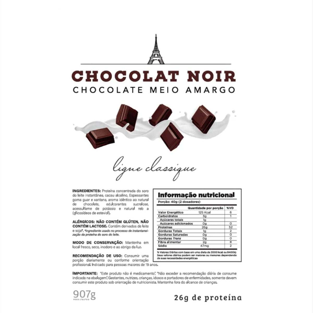 Dose Única Chef Whey 40g - Chocolate Amargo | Zero Lactose