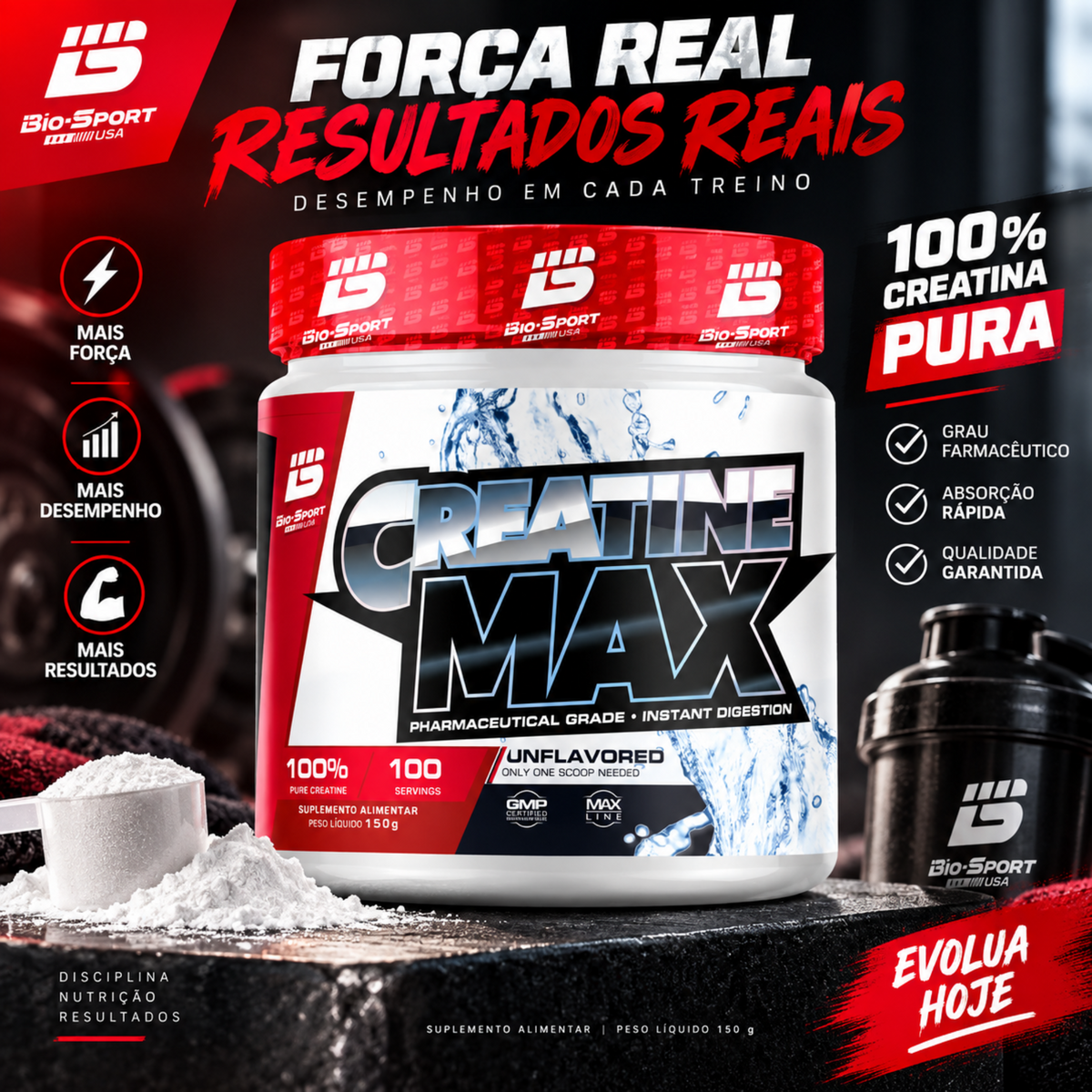 Creatina Max Pura 150g – Monohidratada