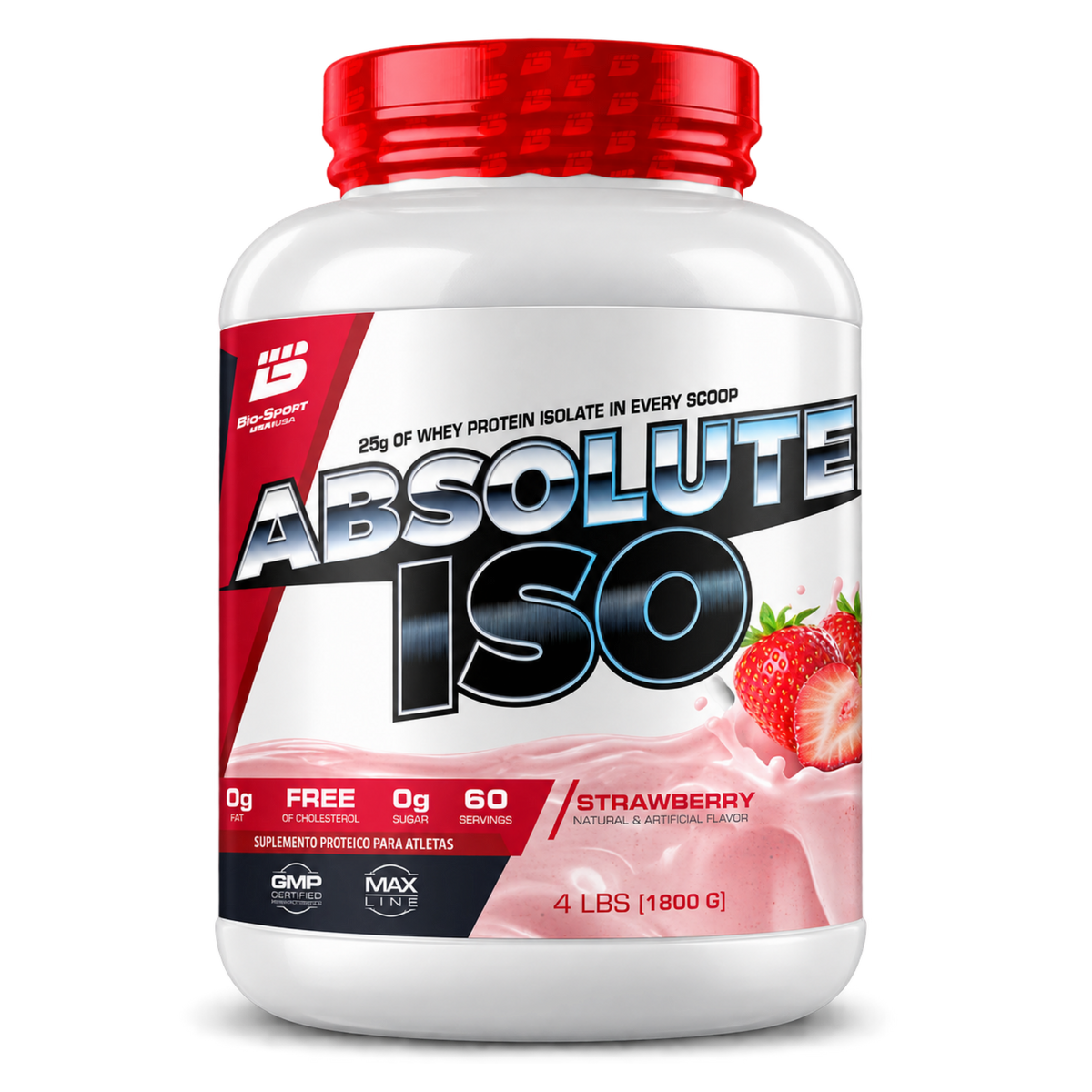 Absolute Iso Whey 1,8kg – Sabor Morango