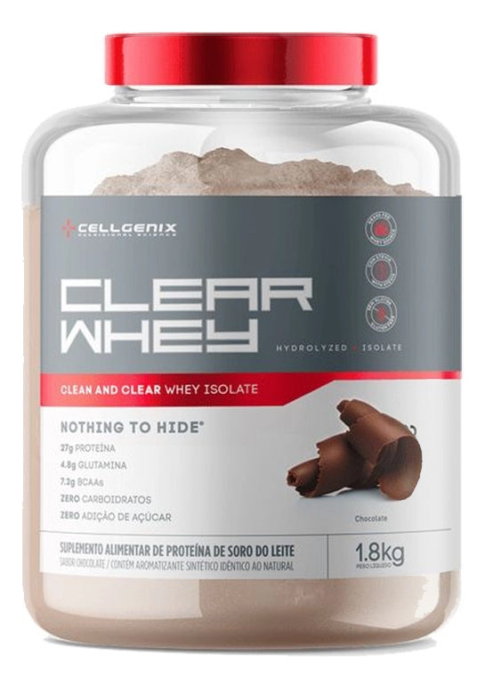 Clear Whey Zero Lactose 1,8kg Chocolate - Proteína Refrescante | Cellgenix