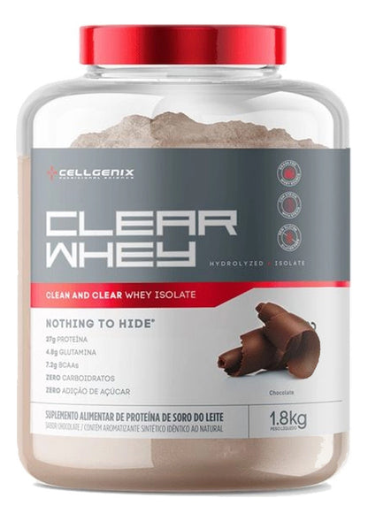 Clear Whey Zero Lactose 1,8kg Chocolate - Proteína Refrescante | Cellgenix