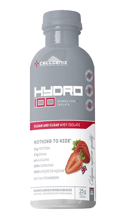 Dose Única Hydro 100 25g - Morango | Whey Hidrolisado Cellgenix