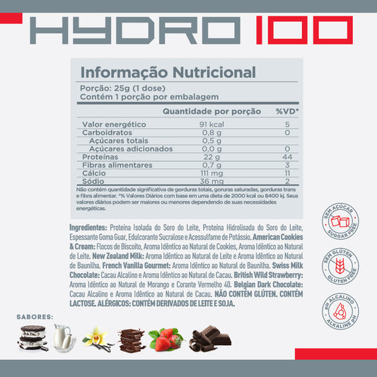 Dose Única Hydro 100 25g - Morango | Whey Hidrolisado Cellgenix