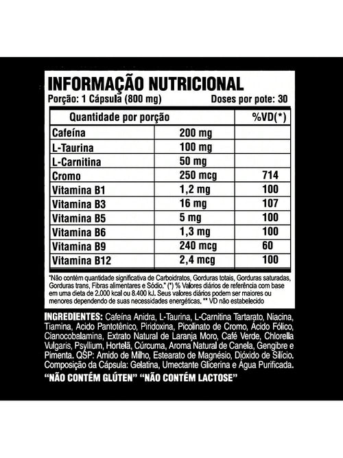 Lipo-6 Black Ultra Concentrado (30 Cáps) - Termogênico | Nutrex