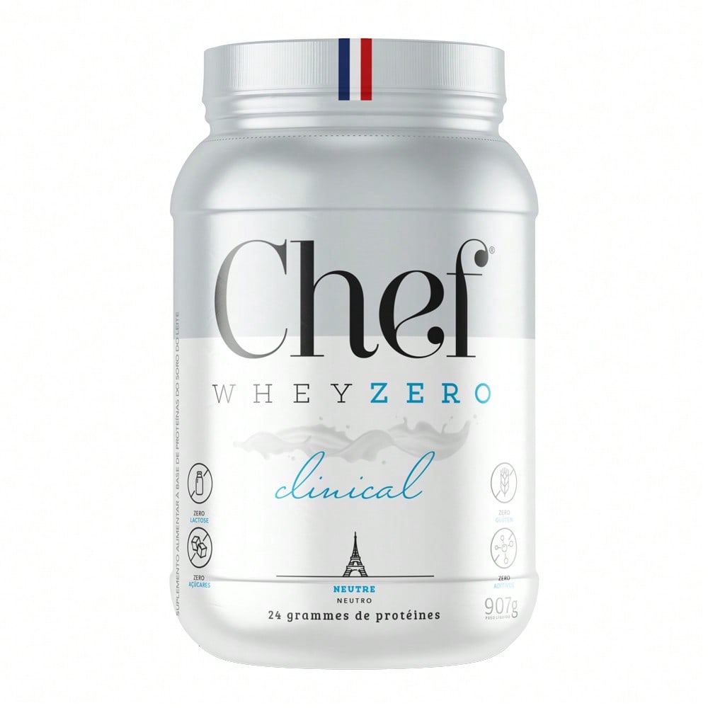 Chef Whey Clinical 907g - Whey Puro Sem Sabor | Zero Lactose