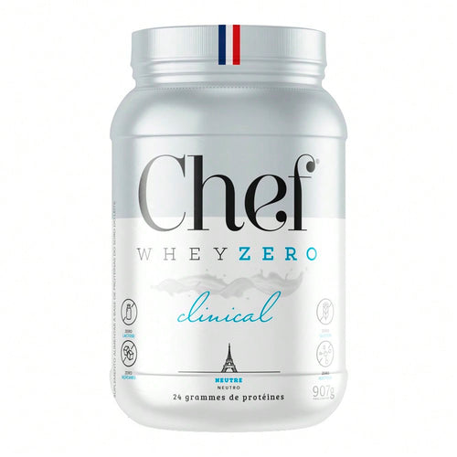 Chef Whey Clinical 907g - Whey Puro Sem Sabor | Zero Lactose