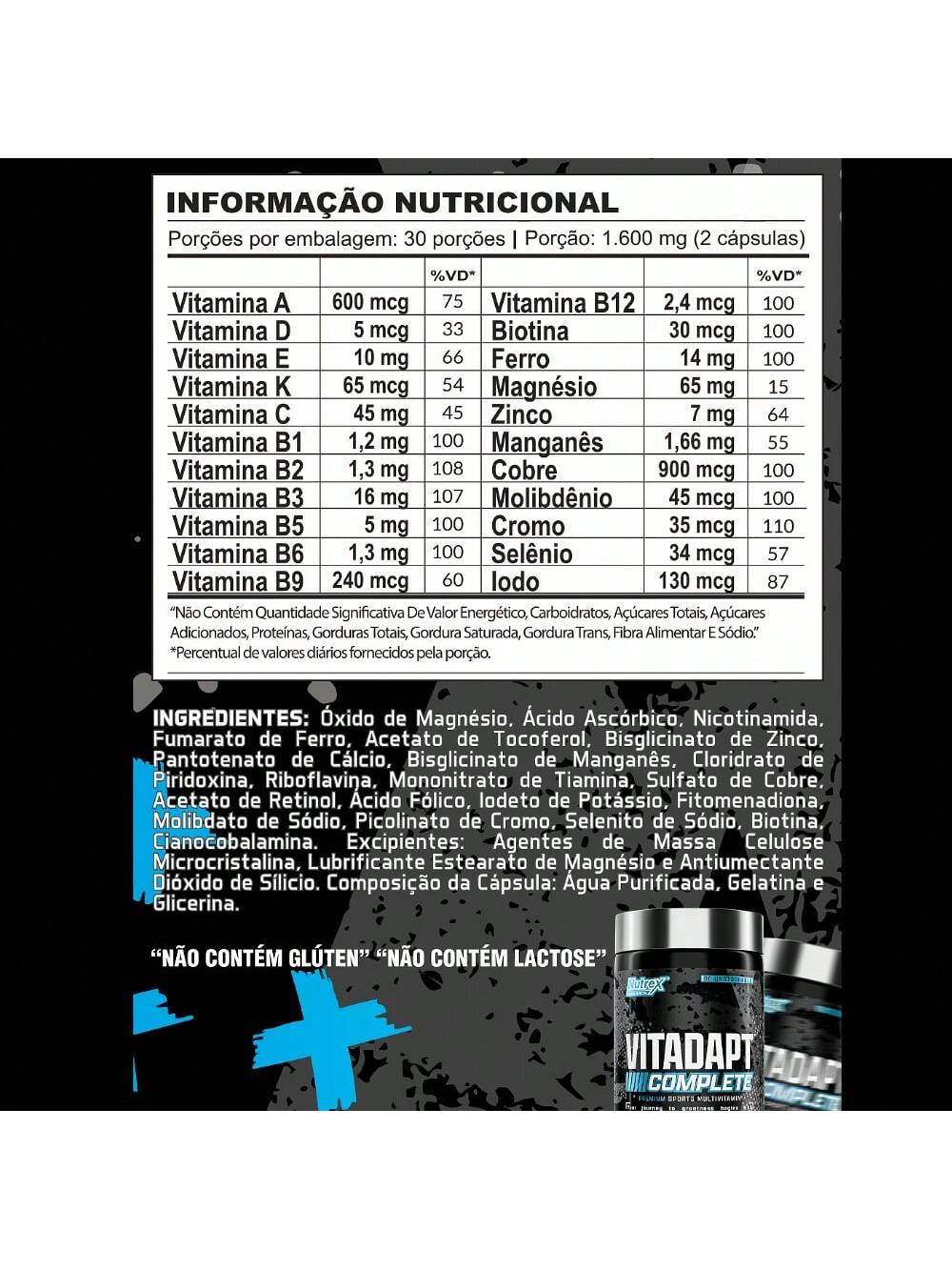 Vitadapt Complete 60 Cápsulas - Multivitamínico Adaptogênico | Nutrex