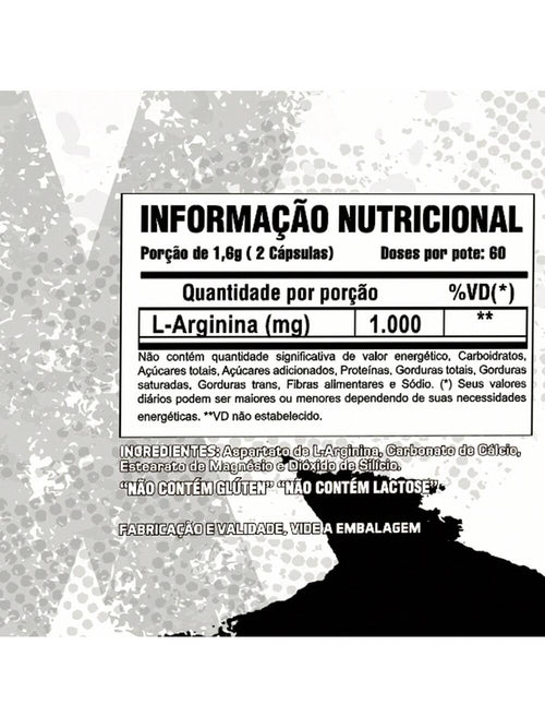 L-Arginina 1000mg (120 Cáps) - Suporte ao Óxido Nítrico | Nutrex