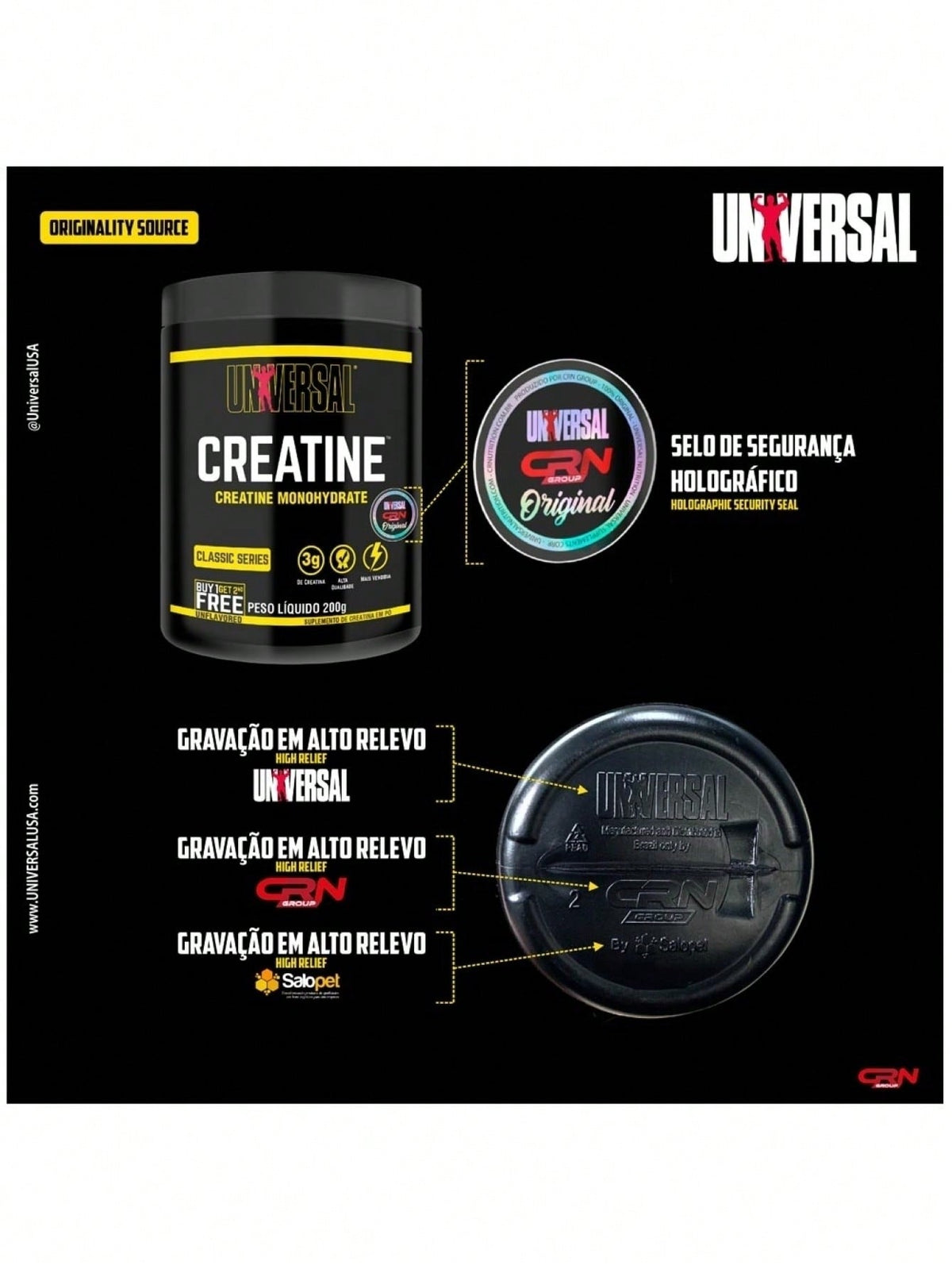 CREATINE MONOHYDRATE COMBO (200G+200G) UNIVERSAL