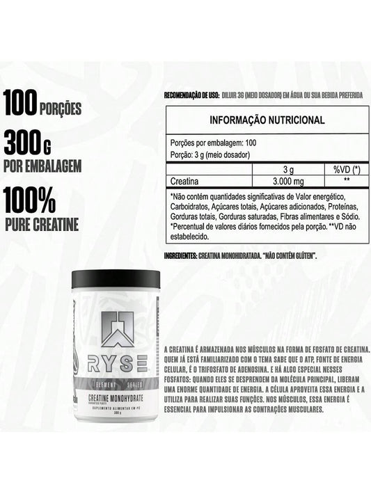 CREATINA MONOHIDRATADA 300 G - RYSE SUPPS