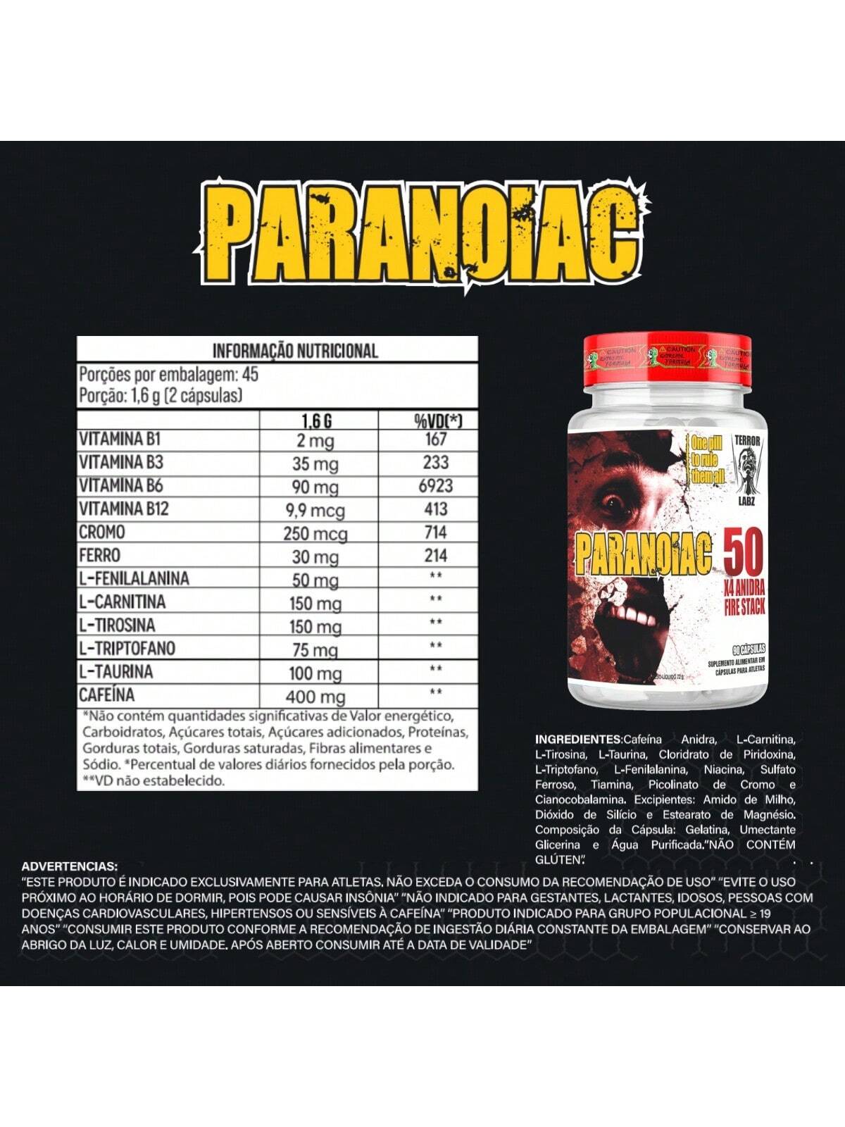PARANOIAC 90 Cv PSULAS - TERROR LABS