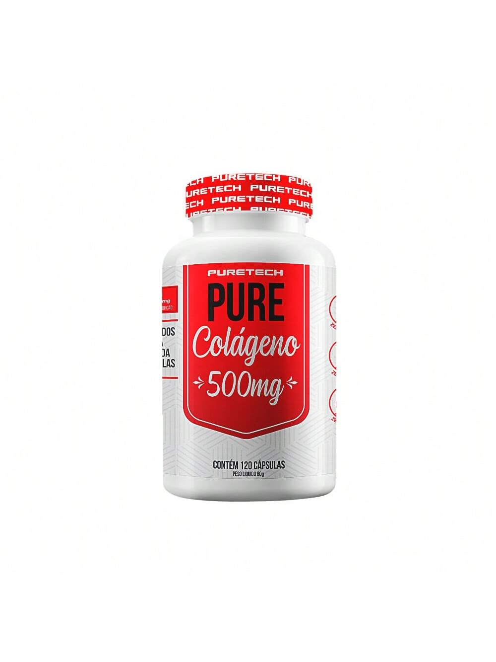 Colágeno Hidrolisado 120 Cápsulas - Suporte para Pele e Articulações | Puretech