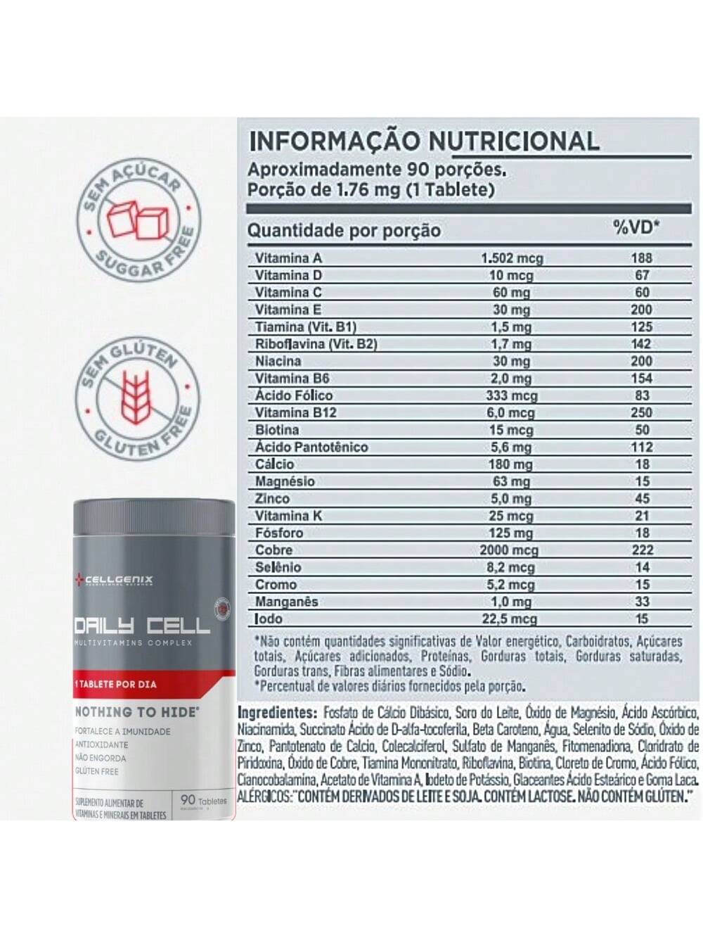 Multivitamínico Daily Cell (90 Comprimidos) | Cellgenix