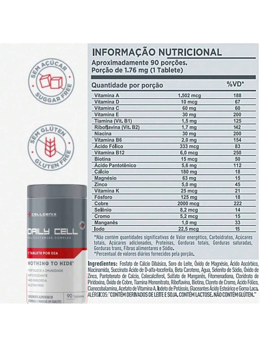 Multivitamínico Daily Cell (90 Comprimidos) | Cellgenix