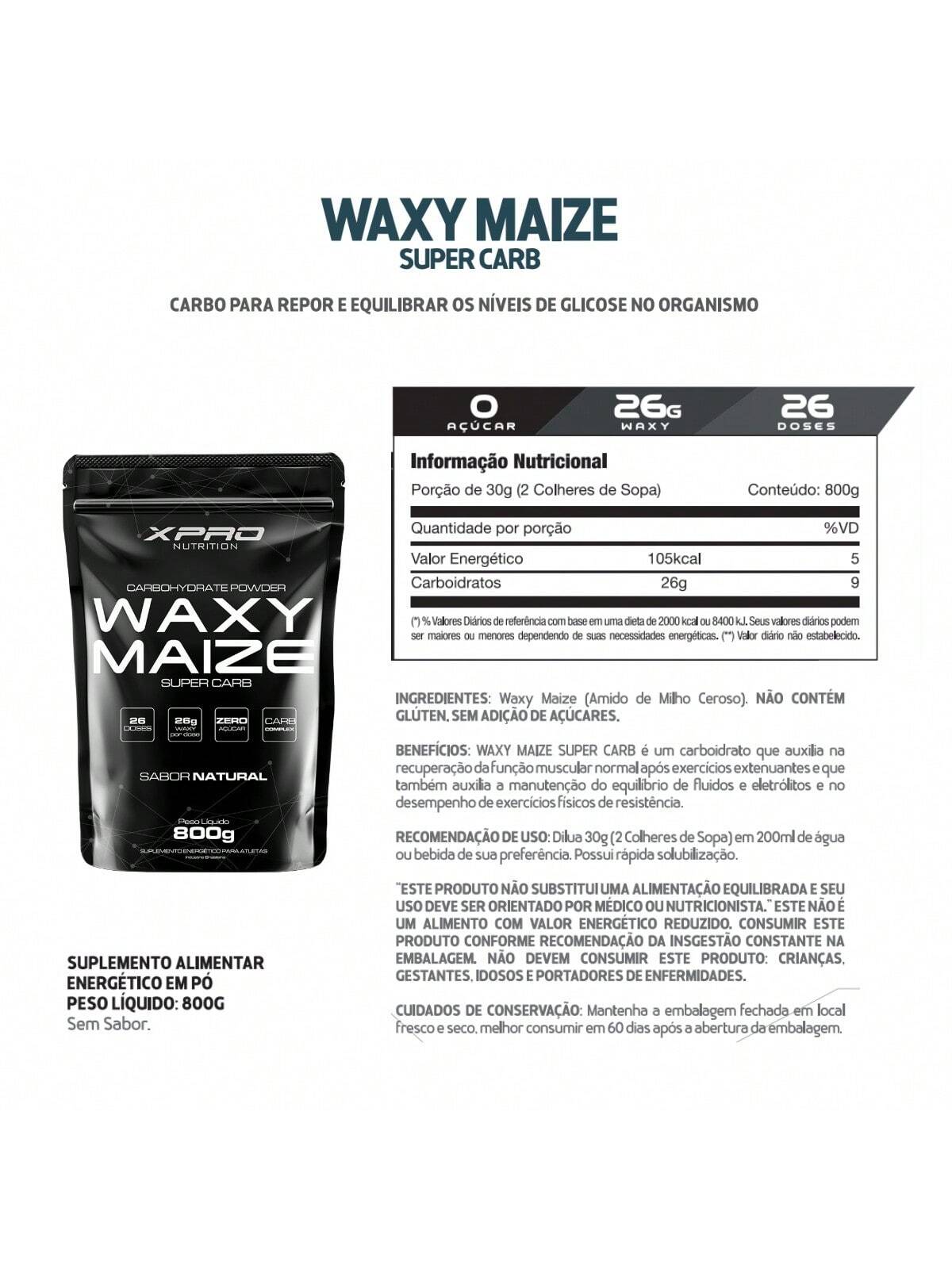 Waxy Maize Super Carb 800g (Refil) | XPro Nutrition