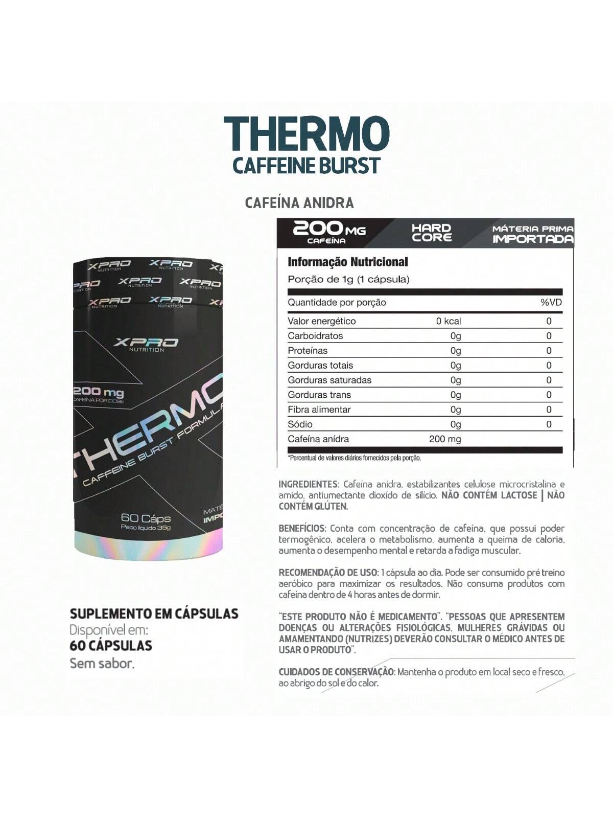 Thermo Burst (60 Cápsulas) - Termogênico | XPro Nutrition