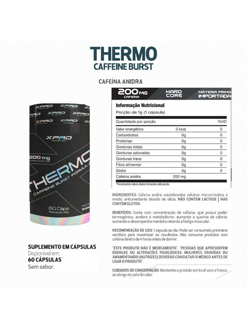 Thermo Burst (60 Cápsulas) - Termogênico | XPro Nutrition
