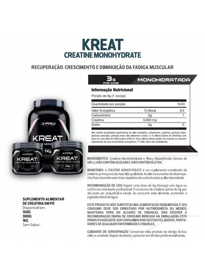 Kreat Creatine Monohydrate 300g | XPro Nutrition