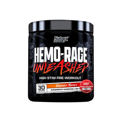 Hemo Rage Unleashed 180g - Manga com Laranja | Pré-Treino | Nutrex