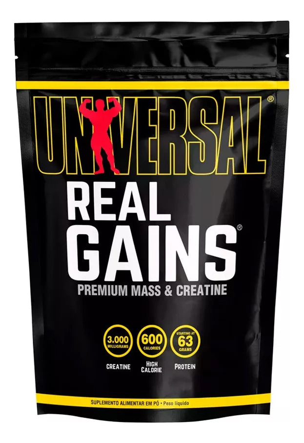 Real Gains 5kg - Vanilla Ice Cream | Hipercalórico Universal