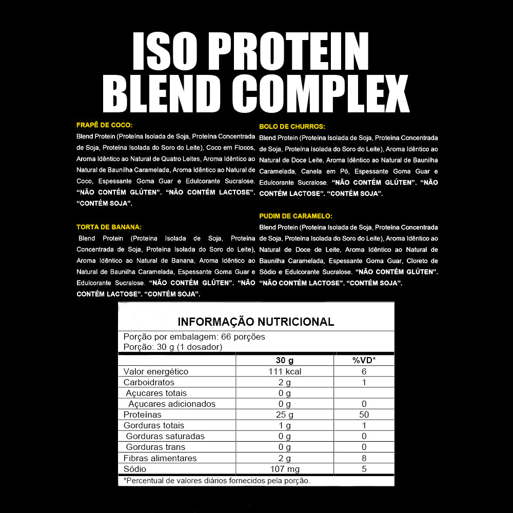 ISO PROTEIN BLEND COMPLEX 2 KG TORTA DE BANANA XPRO - LINHA AMARELA