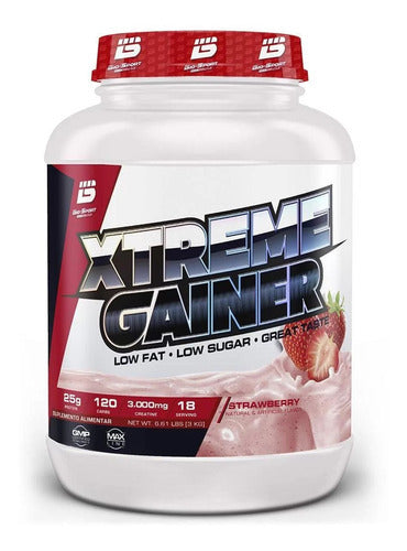 Xtreme Gainer 3kg - Morango | Hipercalórico com Creatina | Bio Sport