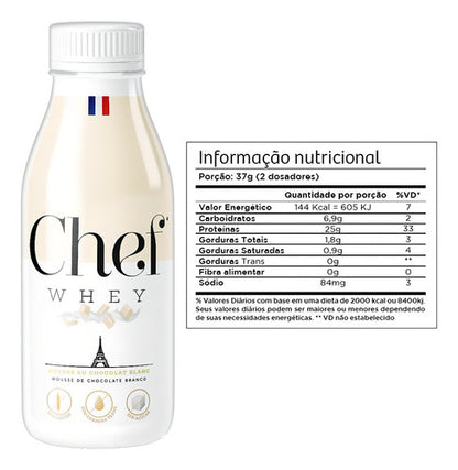 MONODOSE CHEF WHEY 40G MOUSSE DE CHOCOLATE BRANCO