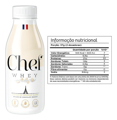 MONODOSE CHEF WHEY 40G MOUSSE DE CHOCOLATE BRANCO