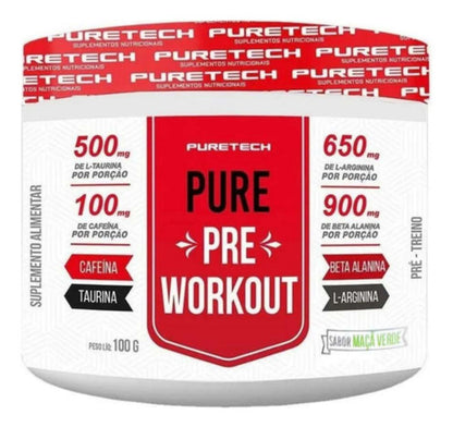 PURE PRE WORKOUT 100G MAÇA VERDE PURETECH