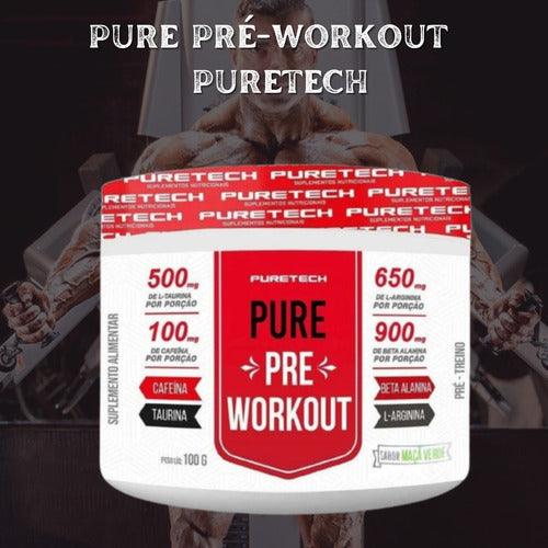 Pure Pre-Workout 100g - Maçã Verde | Puretech