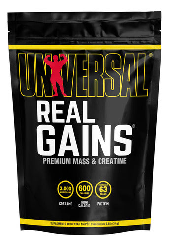 Real Gains 3kg - Chocolate Ice Cream | Hipercalórico Universal