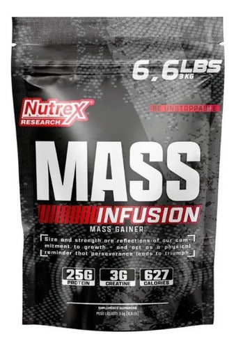 Mass Infusion Gainer 3kg - Baunilha | Com Creatina | Nutrex