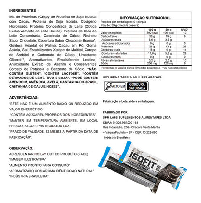 ISOFIT PROTEIN BAR DISPLAY 12 UNIDADES COOKIES & CREAM