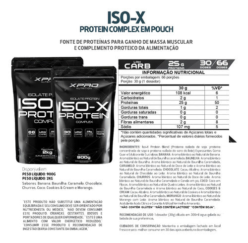 Iso-X Protein Blend 2kg Refil Morango | XPro Nutrition