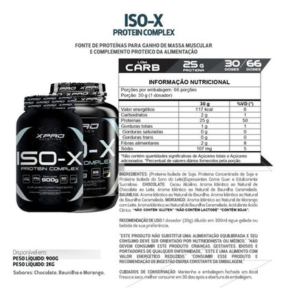 ISO-X PROTEIN COMPLEX 900GR CHOCOLATE XPRO POTE