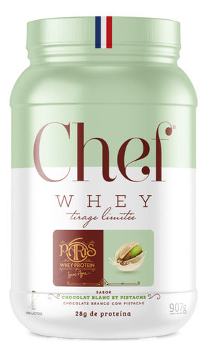 CHEF WHEY 800G CHOCOLATE BRANCO C/ PISTACHE