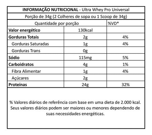 ULTRA WHEY PRO UNIVERSAL 909G BAUNILHA