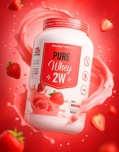 WHEY PURE 2W PURETECH 900G MORANGO POTE