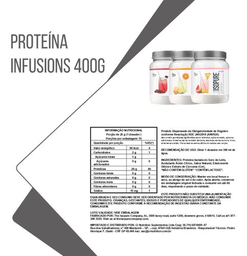 Isopure Infusions 400g - Limonada | A Proteína Refrescante
