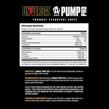 ANIMAL PUMP PRO 600G FRAMBOESA E MENTA