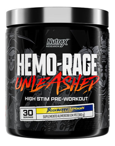 Hemo Rage Unleashed 180g - Blueberry Lemonade | Pré-Treino | Nutrex
