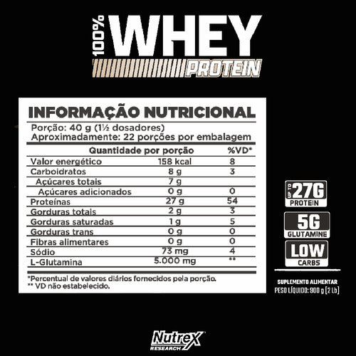 100% WHEY PROTEIN REFIL 900G CHOCOLATE NUTREX