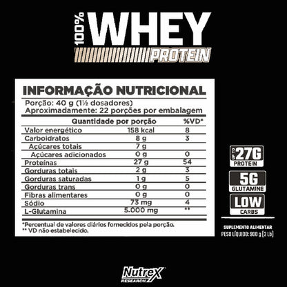 100% WHEY PROTEIN REFIL 900G CHOCOLATE NUTREX