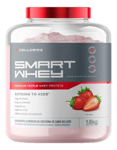 Smart Whey Zero Lactose 1.8kg - Morango | Cellgenix